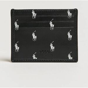 Polo Ralph Lauren All Over PP Leather Credit Card Holder Black/White men One size Sort