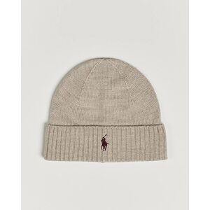 Polo Ralph Lauren Merino Wool Beanie Oatmeal Heather men One size Beige