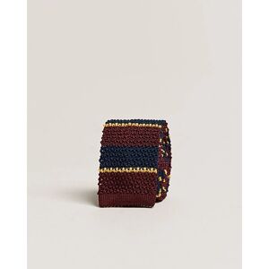 Polo Ralph Lauren Knitted Striped Tie Wine/Navy/Gold men One size Rød