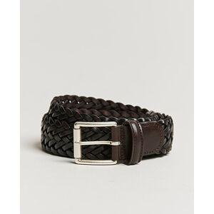 Anderson's Woven Leather 3,5 cm Belt Dark Brown men 105 Brun