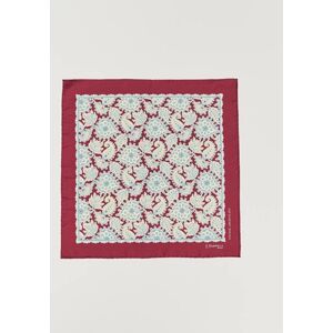 E. Marinella Paisley Silk Pocket Square Burgundy men One size Rød