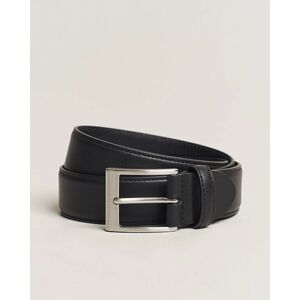 Canali Leather Belt Black Calf men 85 Sort