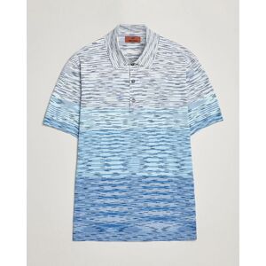 Missoni Space Dyed Knitted Polo White/Blue men 48 Flerfarvet