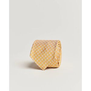 Kiton Micro Flower Silk Tie Yellow men One size Gul