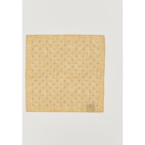 Amanda Christensen Linen Printed Flower Pocket Square Yellow men One size Gul