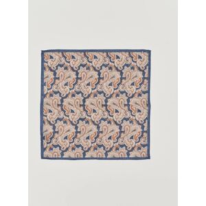 Amanda Christensen Linen Printed Large Paisley Pocket Square Navy men One size Blå,Beige