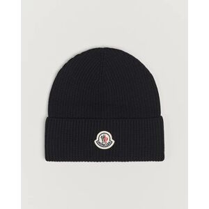 Moncler Ribbed Wool Beanie Black men One size Sort