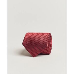 Canali Microstructure Silk Tie Red men One size Rød