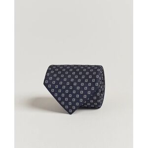 E. Marinella 3-Fold Jacquard Silk Tie Navy men One size Blå