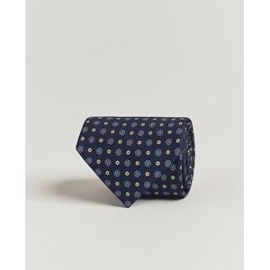 E. Marinella 3-Fold Printed Silk Tie Navy men One size Blå