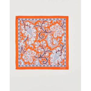 E. Marinella Archive Printed Silk Pocket Square Orange men One size Orange,Flerfarvet