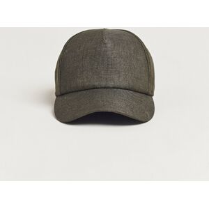 Wigéns Baseball Linen Cap Dark Olive men S Grøn