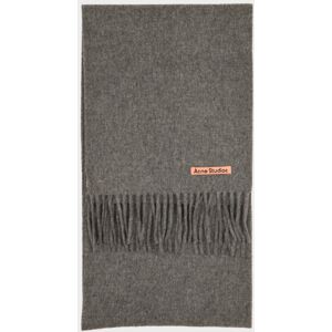 Acne Studios Skinny Fringed Scarf Grey Melange ONESIZE