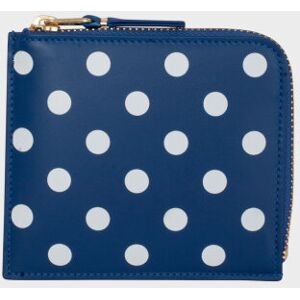 Comme des Garcons Wallet Polka Dot Printed Wallet Blue ONESIZE