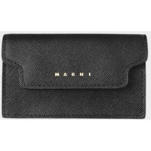 Marni Logo Wallet Saffiano Black ONESIZE