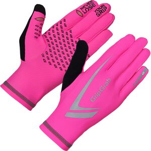 Gripgrab Running Expert Hi-Vis Touchscreen Winter Gloves Pink Hi-Vis XXL, Pink Hi-Vis