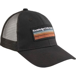 Knowledge Cotton Apparel Badge Twill Trucker Cap Black Jet OneSize, Black Jet