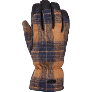 Kombi Men's Lumberjack Wool Blend Gloves Brown Tartan M, Brown Tartan