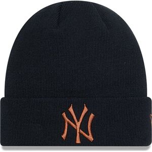 New Era New York Yankees League Essential Cuff Knit Beanie Hat Black OneSize, Black