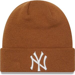 New Era New York Yankees League Essential Cuff Knit Beanie Hat Brown OneSize, Brown