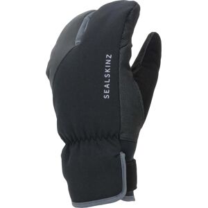 Sealskinz Waterproof Extreme Cold Weather Cycle Split Finger Glove Black/Grey L, Black/Grey