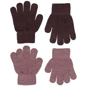 Celavi Handsker - Uld/polyester - 2-Pak - Rose Brown M. Glimmer - Celavi - 1-2 År (80-92) - Handsker