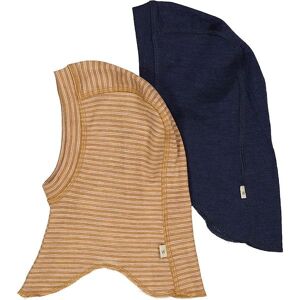 Wheat Elefanthuer - Uld - 2-Pak - Felix - 1-Lags - Stripe Navy - Wheat - 44-47 Cm - Elefanthue - Enkelt