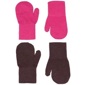 Celavi Luffer - Uld/nylon - 2-Pak - Pink/mørkelilla - Celavi - 1-2 År (80-92) - Vanter/luffer