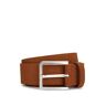 HUGO Suede belt with silver-tone buckle