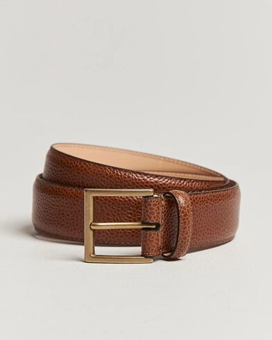 Crockett & Jones Belt 3,5 cm Tan Grained Calf men W32-85cm Brun