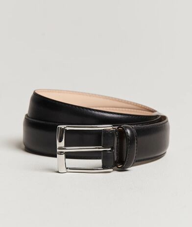 Crockett & Jones Belt 3,2 cm Black Calf men W32-85cm Sort