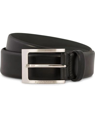 Boss Barnabie Leather Belt 3,5 cm Black men 90 Sort