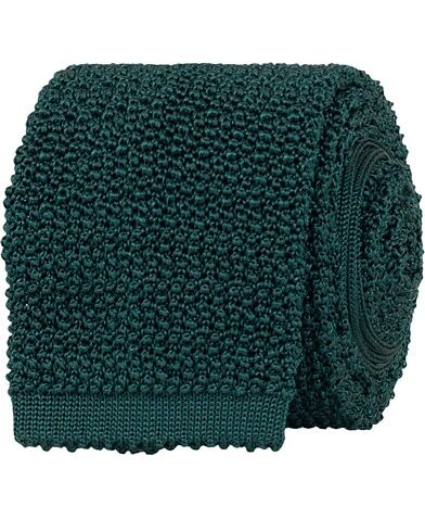 Drake's Knitted Silk 6.5 cm Tie Green men One size Grøn