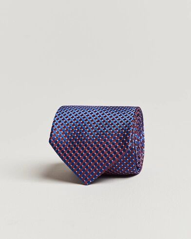 Eton Silk Geometric Weave Tie Blue/Red men One size Blå,Rød