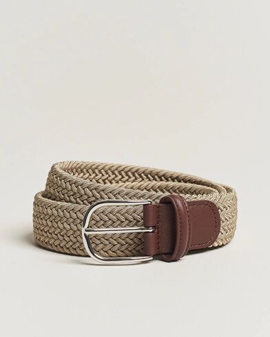 Anderson's Stretch Woven 3,5 cm Belt Beige men 100 Beige