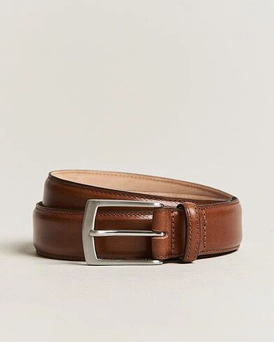 Loake 1880 Henry Leather Belt 3,3 cm Mahogany men W38/95CM Brun