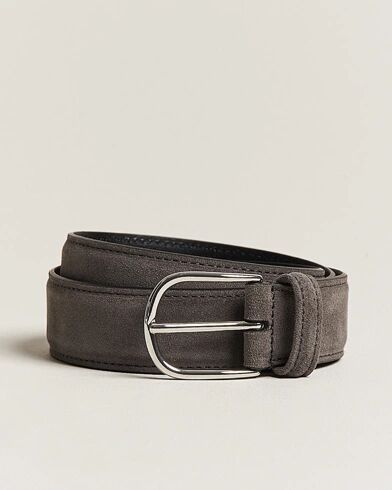 Anderson's Suede 3,5 cm Belt Grey men 90 Grå