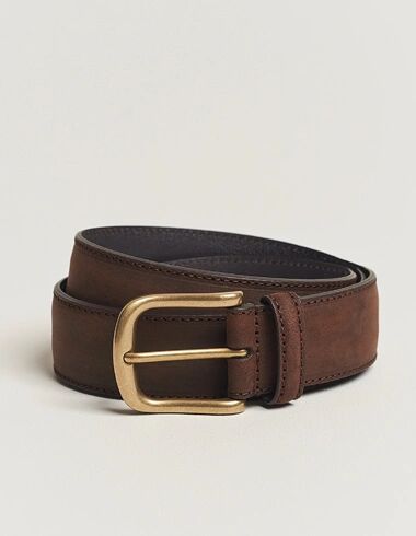 Crockett & Jones 3,5 cm Belt Dk Brown Rough-Out Suede men W38 Brun