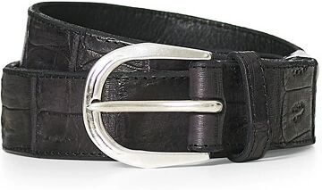 Orciani Crocodile Belt 3,5 cm Black men 80 Sort