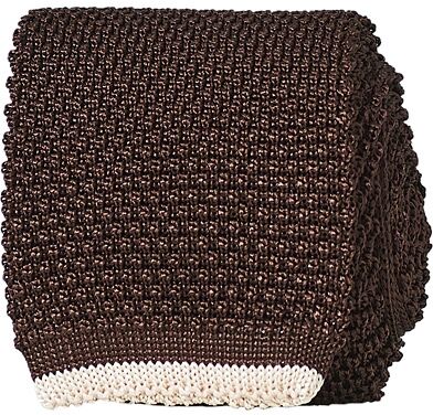 Brunello Cucinelli Knitted Tie Brown men One size Brun