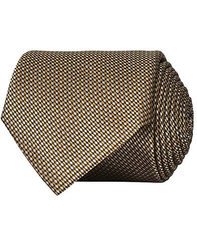 Canali Jacquard Silk Tie  Yellow 8 cm men One size Gul,Flerfarvet