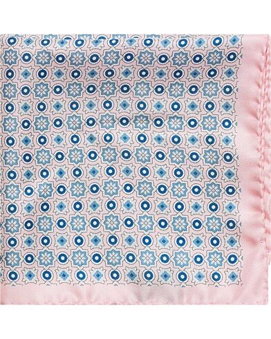 Amanda Christensen Silk Twill Printed Medallion Pocket Square Pink men One size Pink