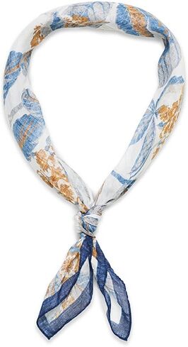 Amanda Christensen Cotton Soft Printed Leafs Bandana White men One size Blå