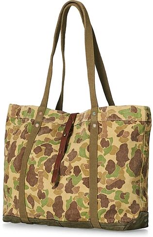 RRL Jungle Cloth Tote Bag Olive Camo men One size Grøn