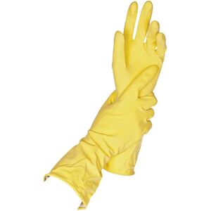 kaiserkraft Guantes universales, látex, amarillo, UE 144 pares, talla 7 (S)