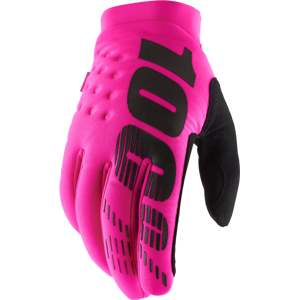 100% Guantes de Cross  Brisker Rosa Neón