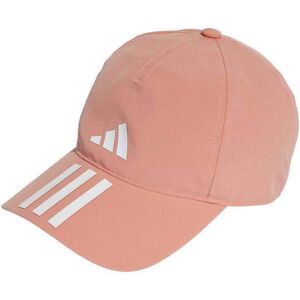 Gorra Adidas Aeroready Baseball 3 Bandas Naranja Blanco