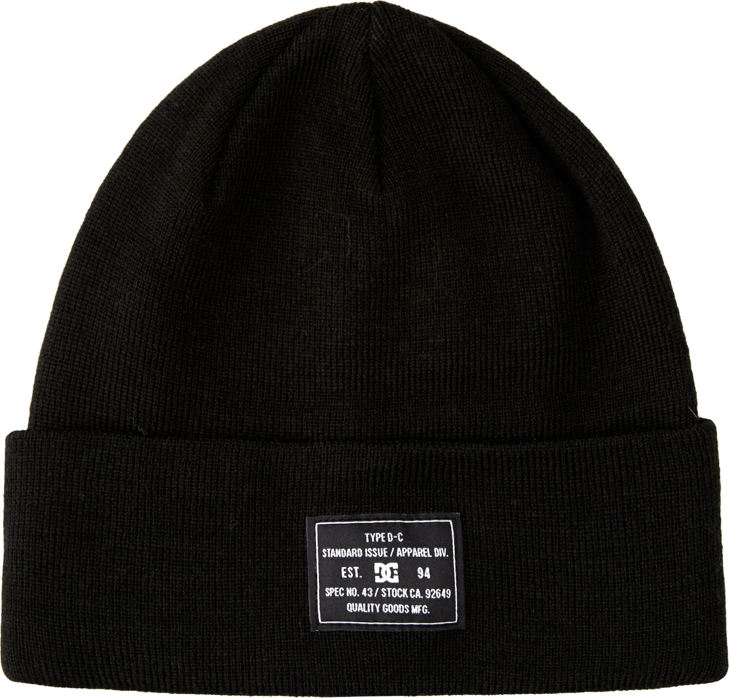 DC LABEL BEANIE BLACK One Size