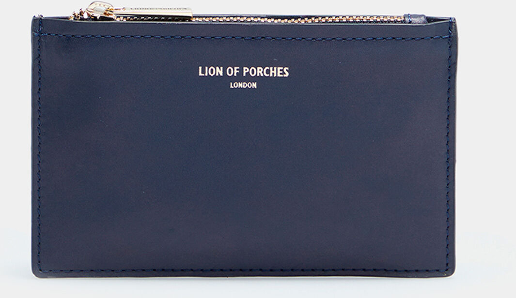 Lion of Porches Monedero rectangular 100% piel Azul