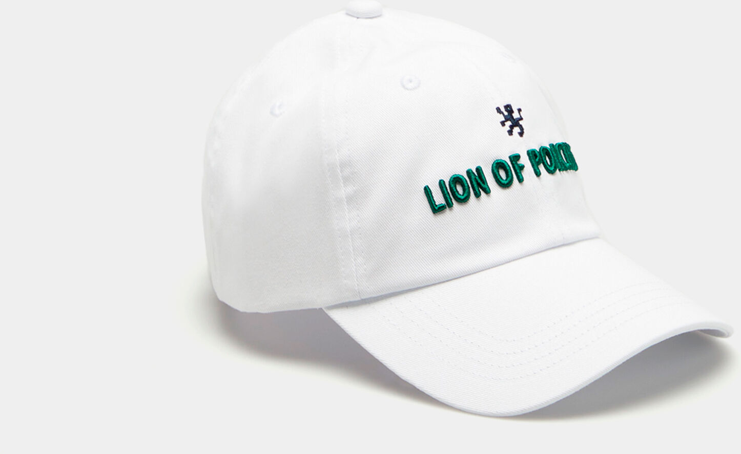 Lion of Porches Gorra con logotipo Blanco